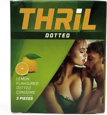 Thrill Lemon Super Dotted Condoms